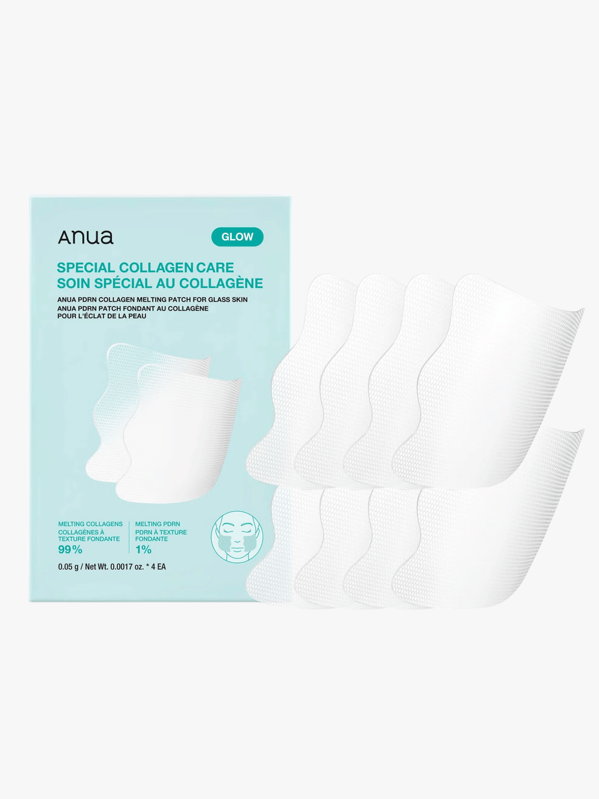Anua - Patch Glass Skin - PDRN Collagen Melting Patch For Glass Skin