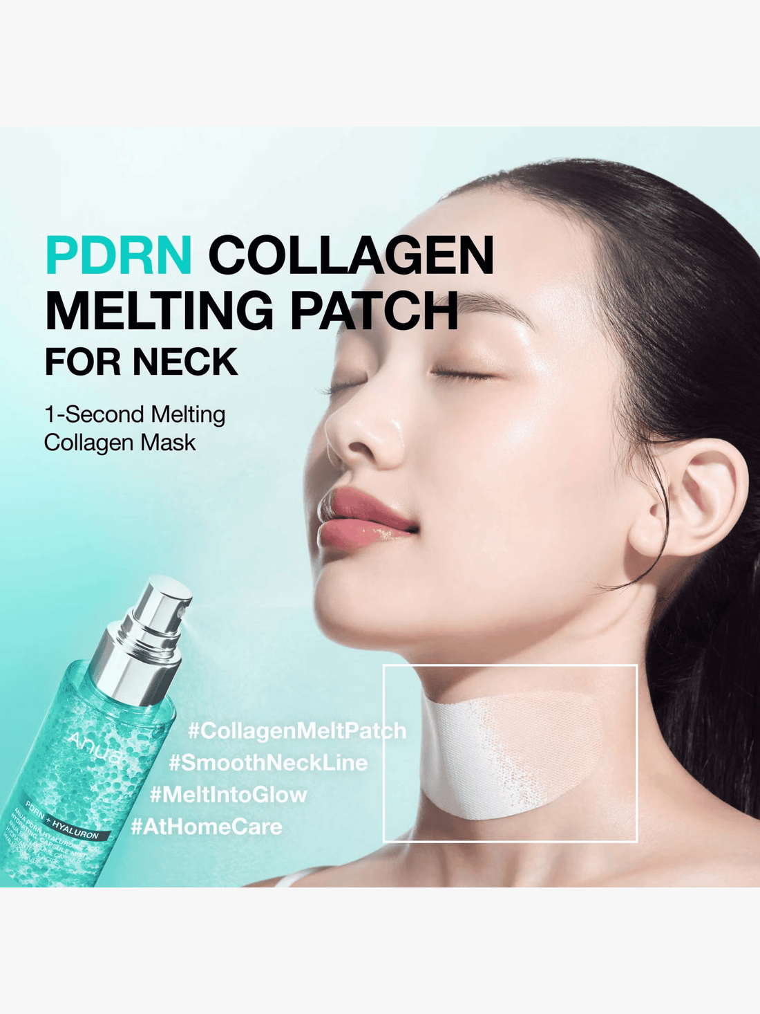 Anua - Patch Glass Skin - PDRN Collagen Melting Patch For Neck - Pour le cou