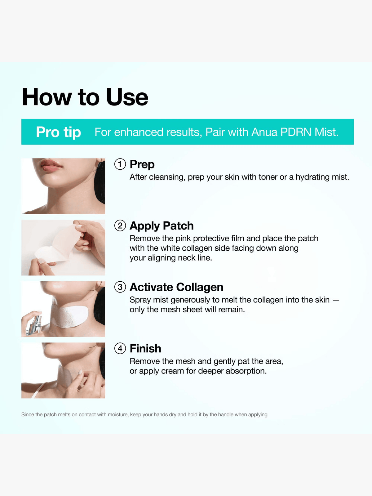 Anua - Patch Glass Skin - PDRN Collagen Melting Patch For Neck - Pour le cou