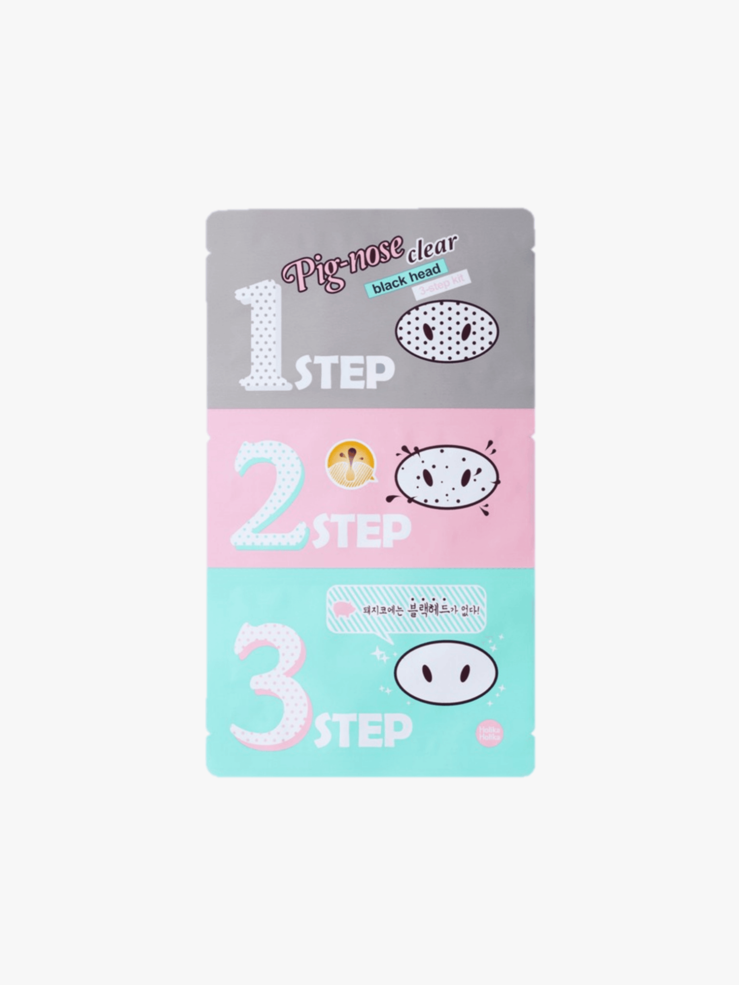 Holika Holika - Blackhead Patches - Pig Nose Clear Blackhead 3-Step Kit