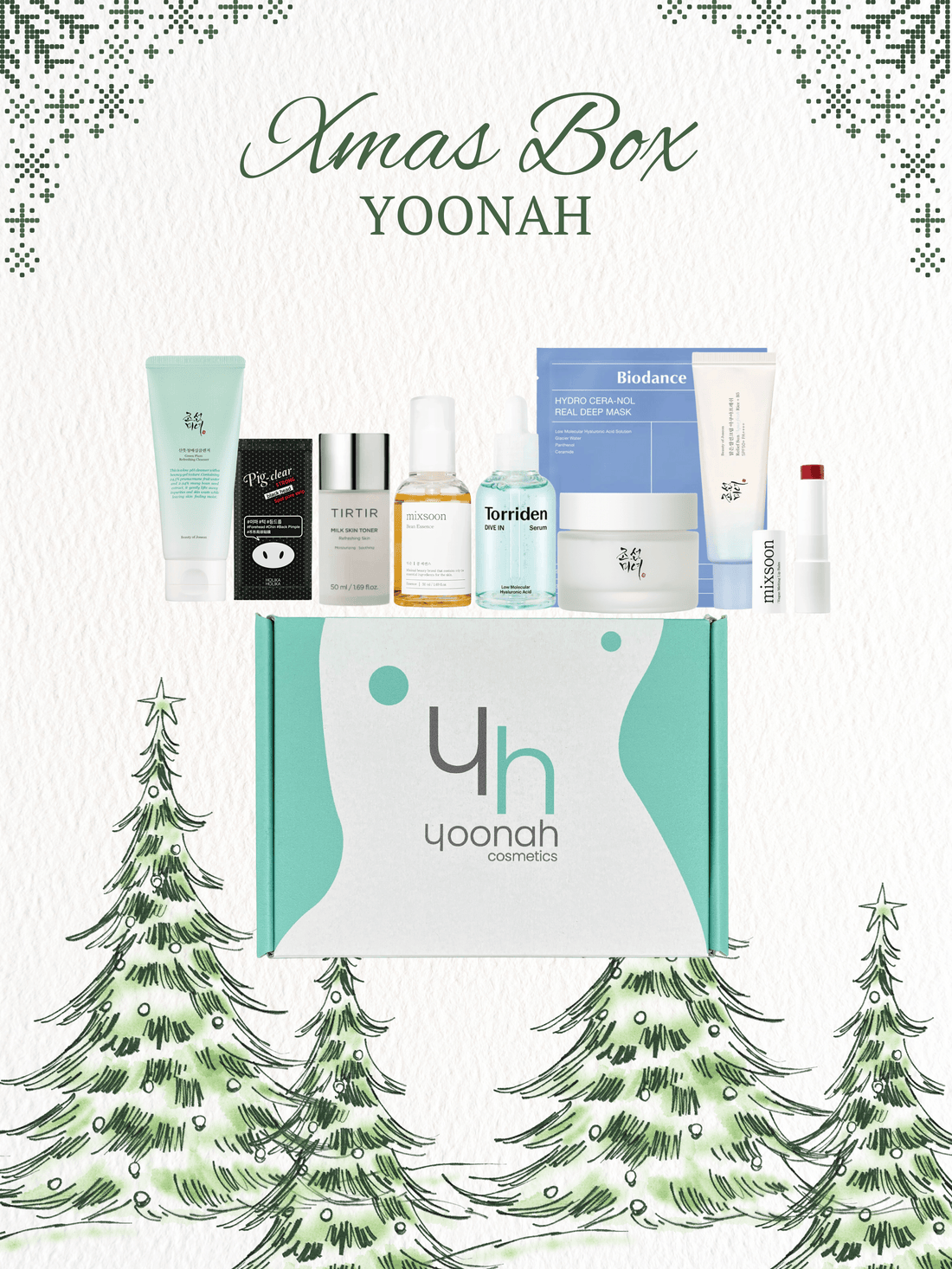 Coffret de Noël Yoonah : Xmas Box Glowy Glass Skin – Édition Limitée