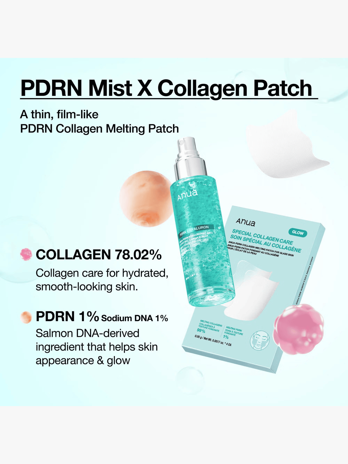 Anua - Patch Glass Skin - PDRN Collagen Melting Patch For Glass Skin